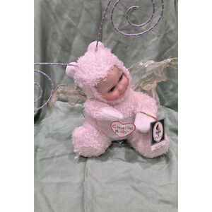 Belinda Butterfly Pink Cuddle Kids Geppeddo Porcelain Doll Removable Wings & Ant